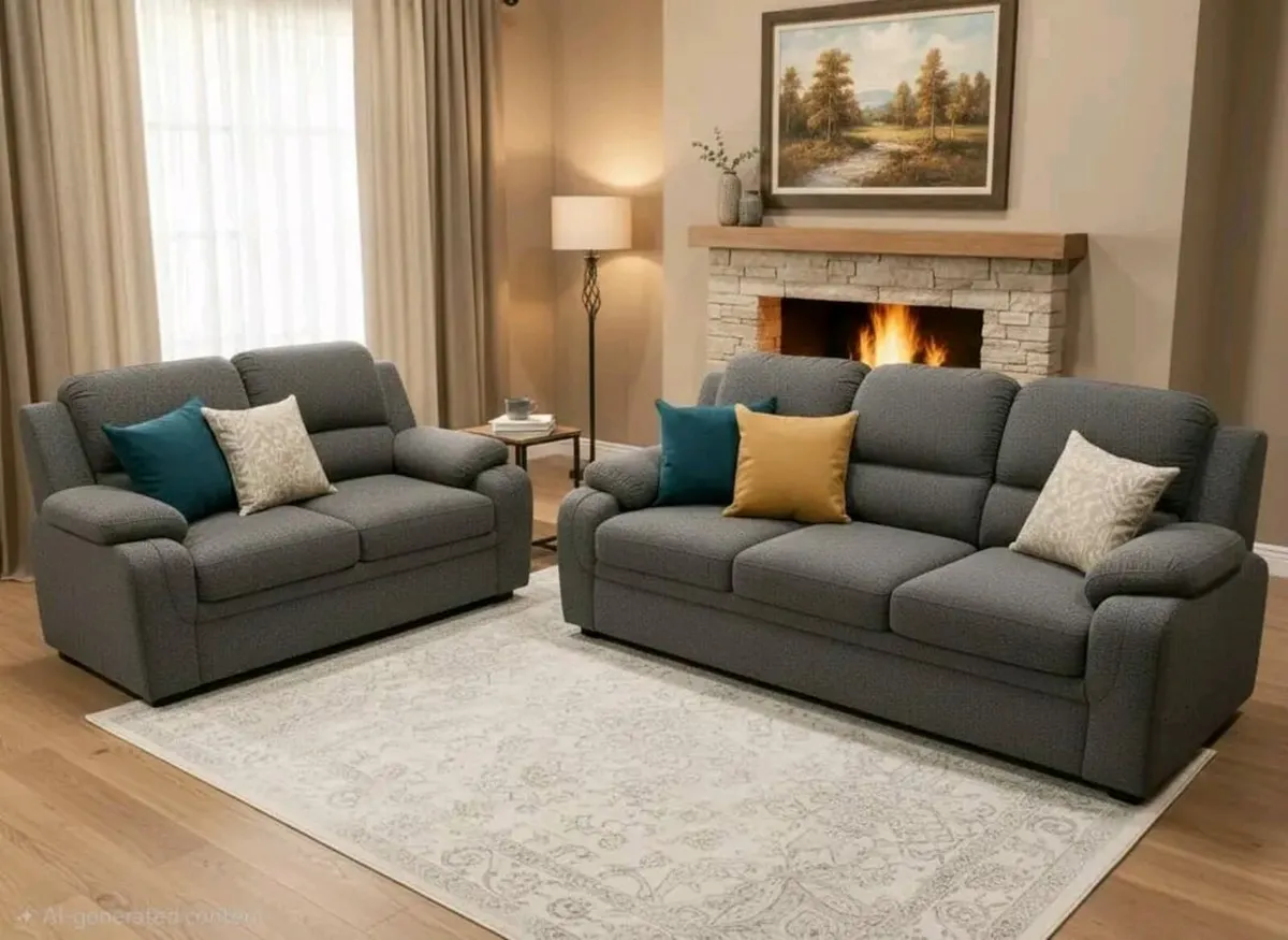 "Grey, Beige Fabric Sofas - Sale Sale Sale " - Image 3