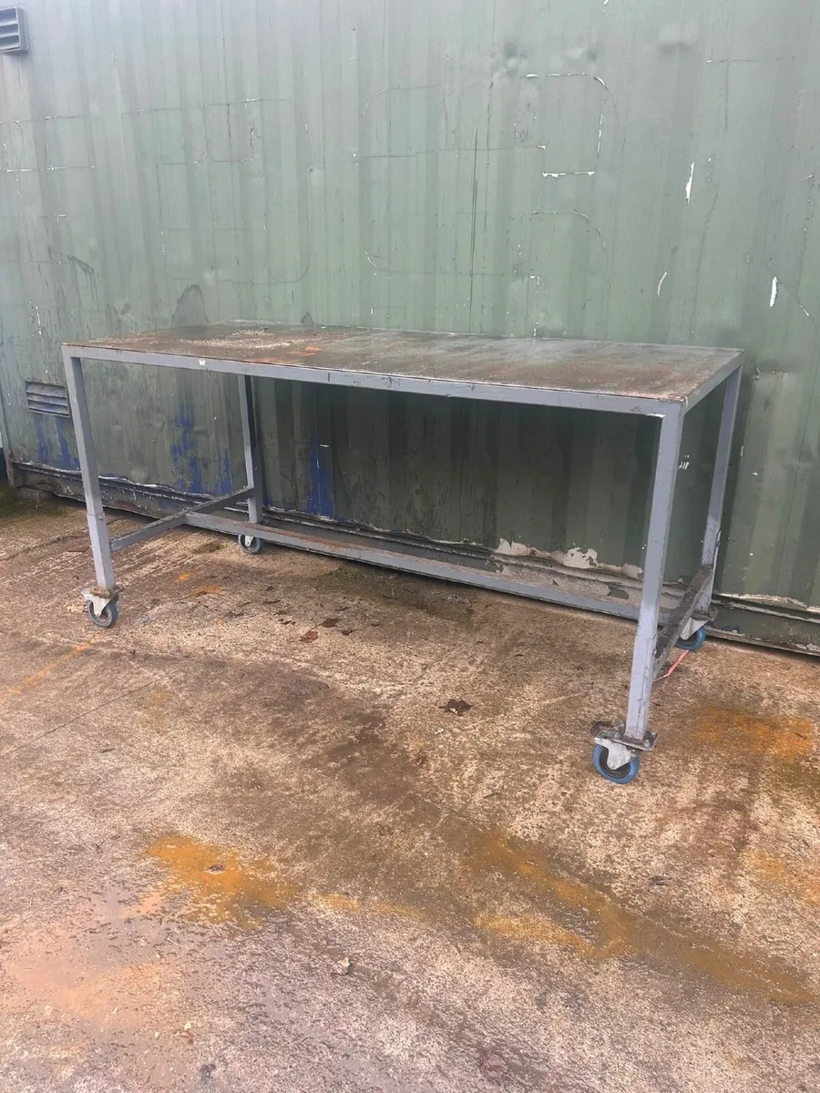 2m steel workbench - Image 1