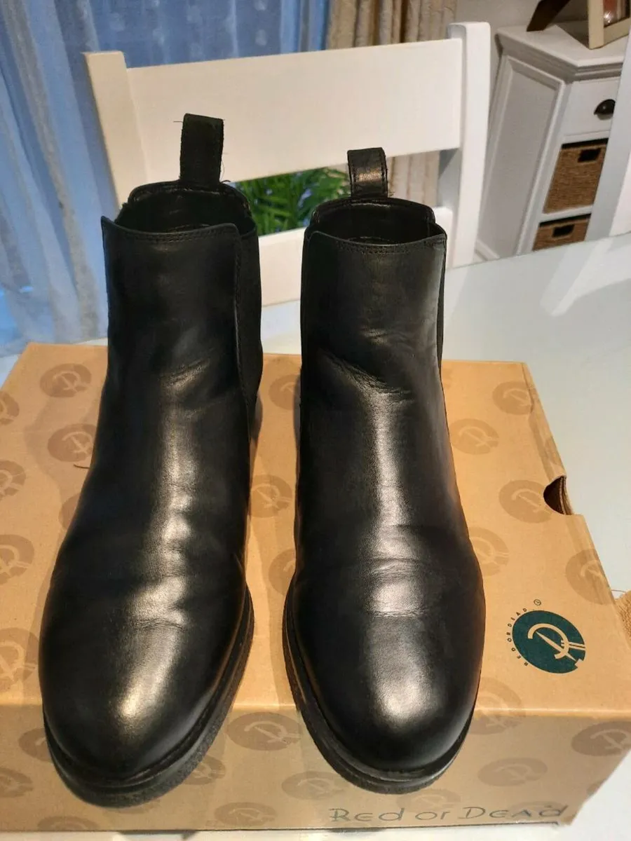 Clarks black leather  boots - Image 1