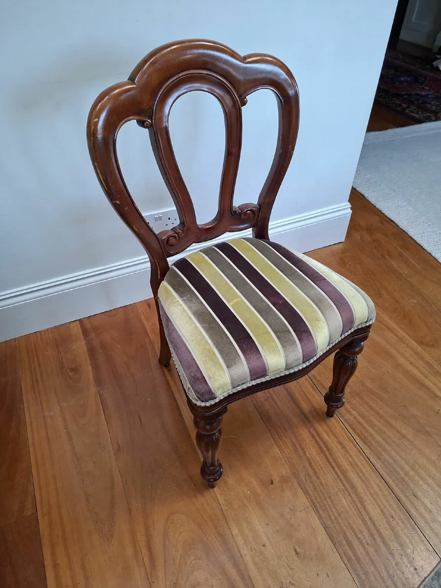 Mahogany Antique Tilt-Top Dining Table + Chairs - Image 3