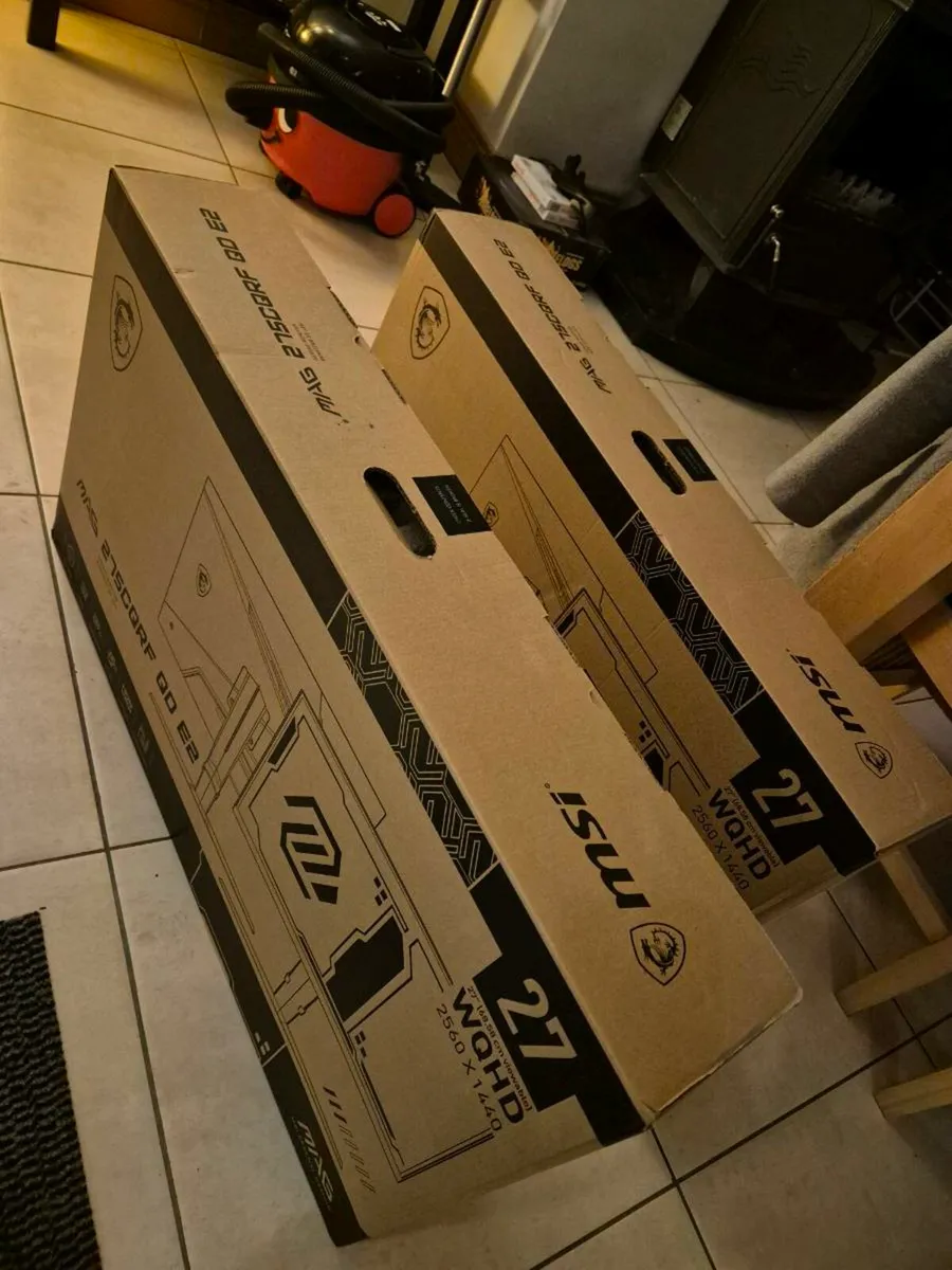 X2 MSI 27" 1440P 180HZ Curved Monitor *SEALED* - Image 3