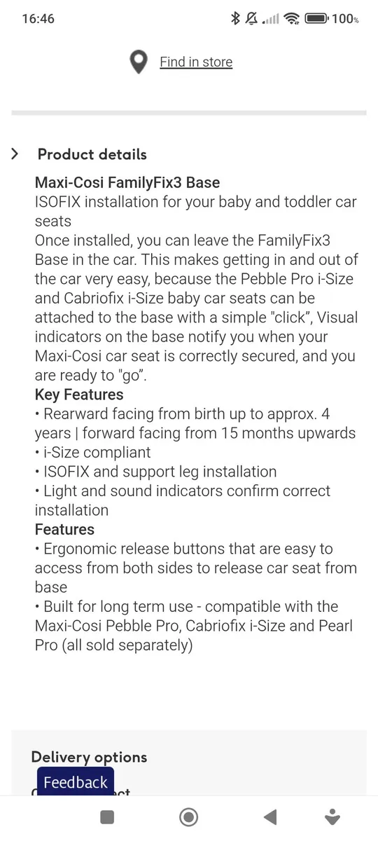 Maxi-Cosi FamilyFix3 ISOFIX Base –Brand New in Box - Image 2