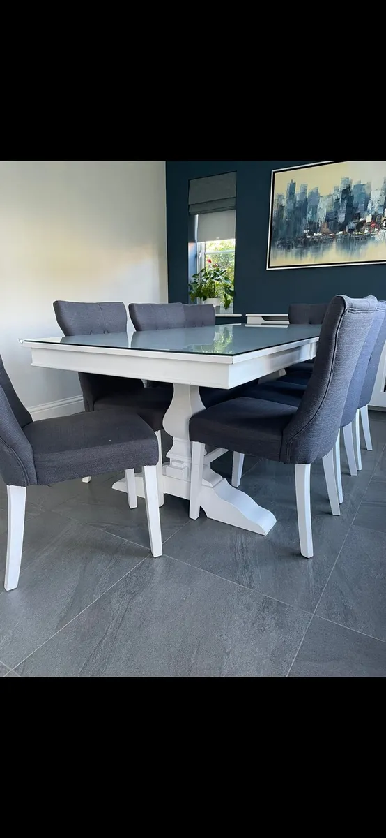 Dining table and 8 chairs open to offers - Image 1