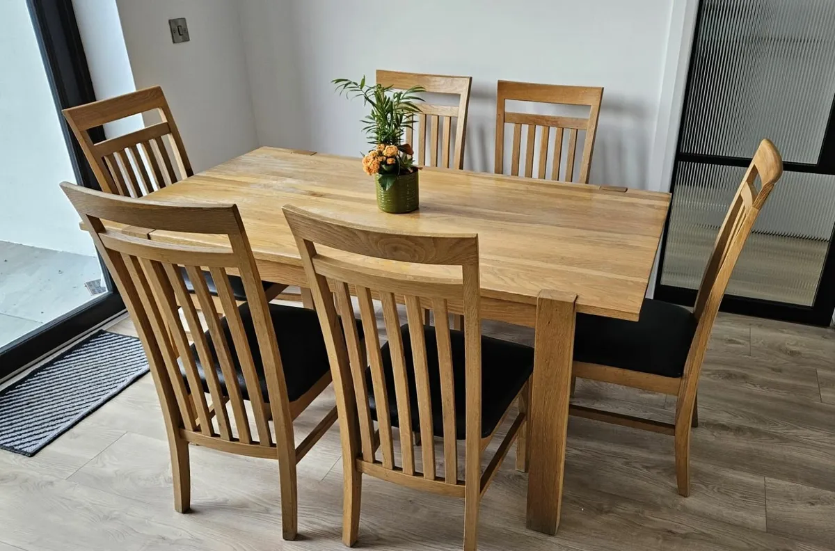 Oak Table and Chairs - Solid Oak (Kitchen/Dining) - Image 1