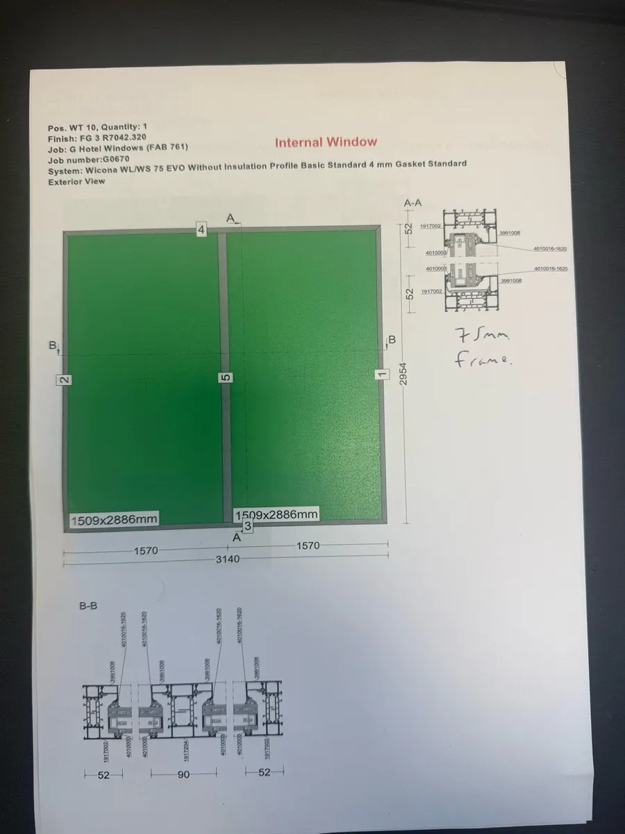 Two Double Glazed Aluminium Windows - Image 2