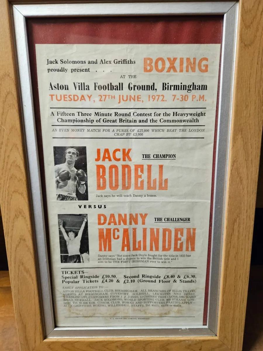 Boxing Flyer Framed - Image 2