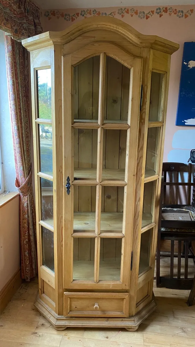 2x Solid Wood Cabinets - Image 1