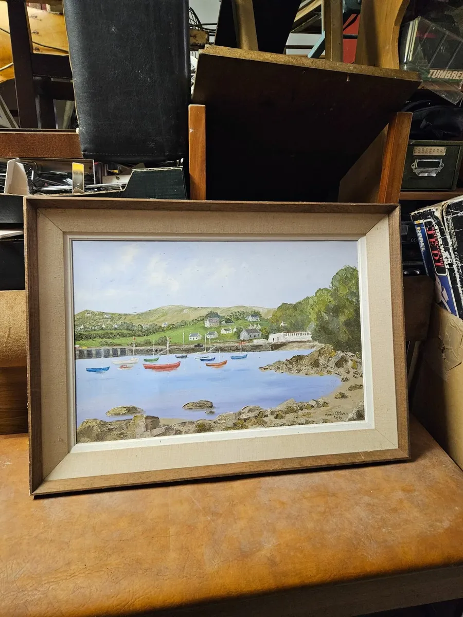 Vintage Picture Oil on Canvas - Image 1