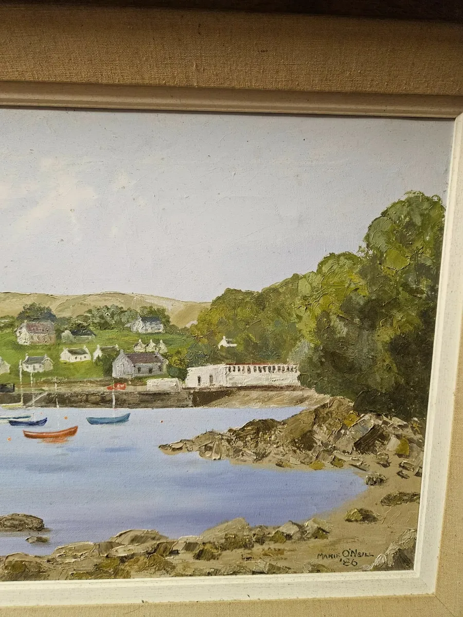 Vintage Picture Oil on Canvas - Image 2