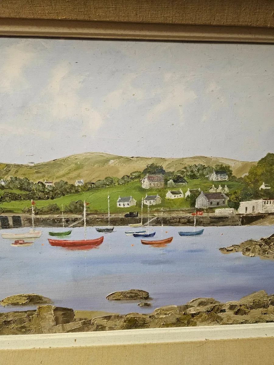 Vintage Picture Oil on Canvas - Image 3