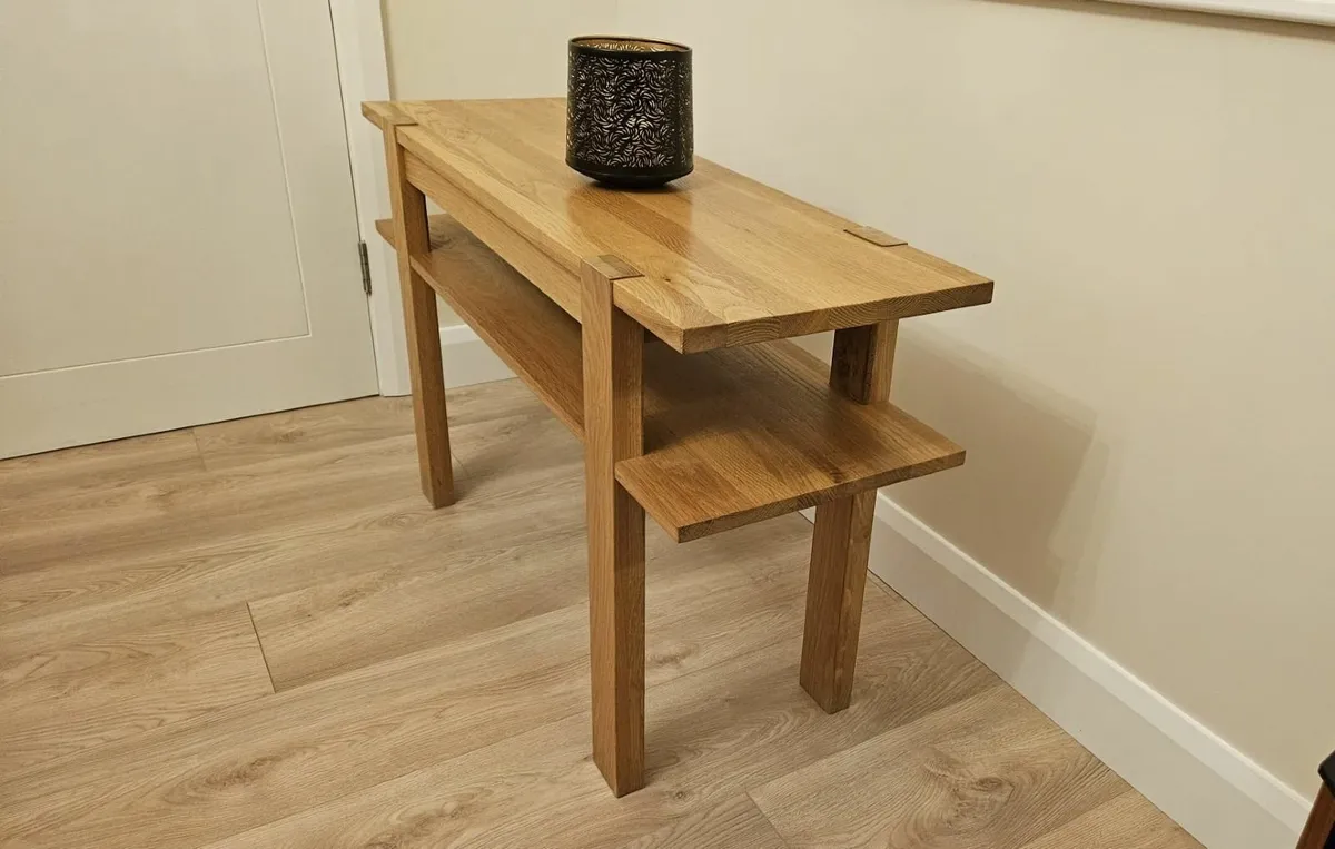 Solid Oak Side Table (dining or kitchen room) - Image 2