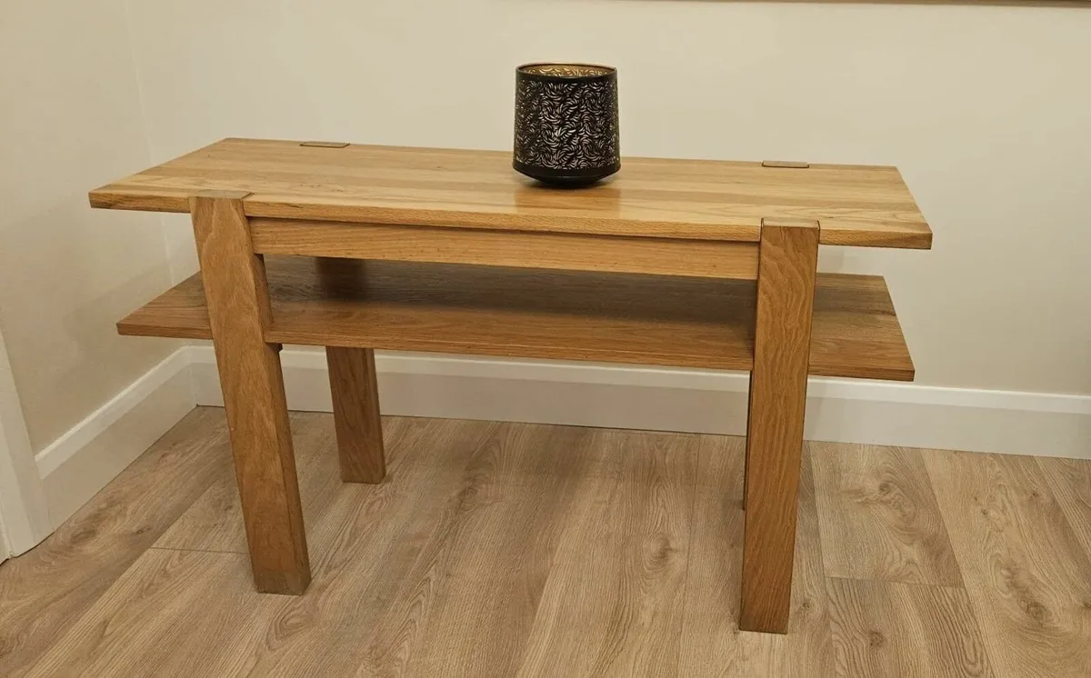 Solid Oak Side Table (dining or kitchen room) - Image 1