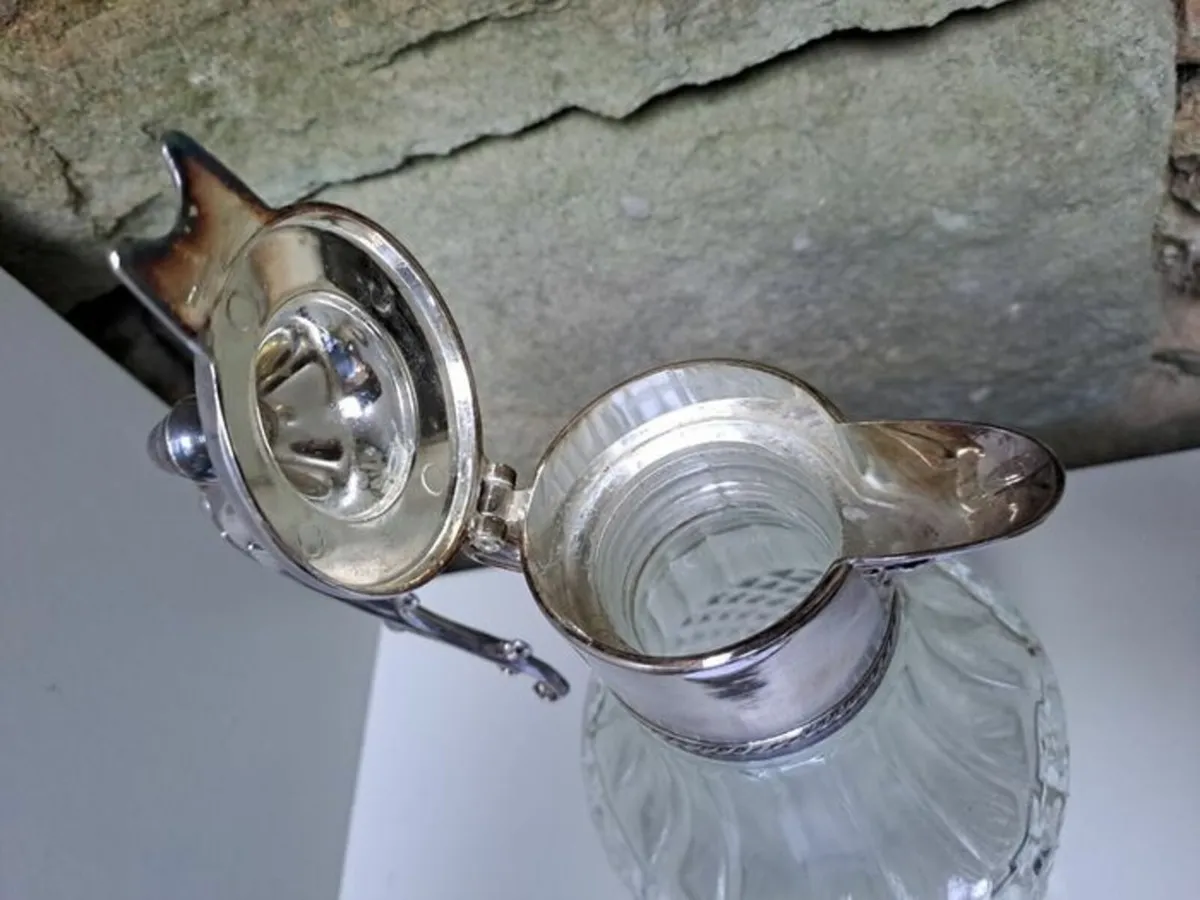 Glass Decanter silver plated - Image 3