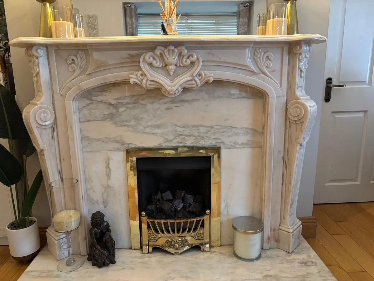 Marble fireplace