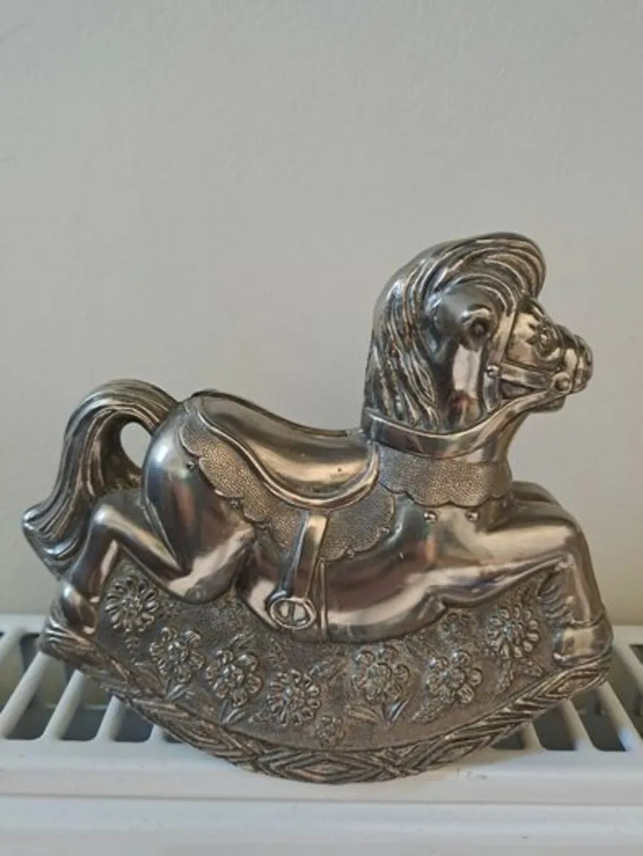 Vintage rocking horse coin box - Image 1
