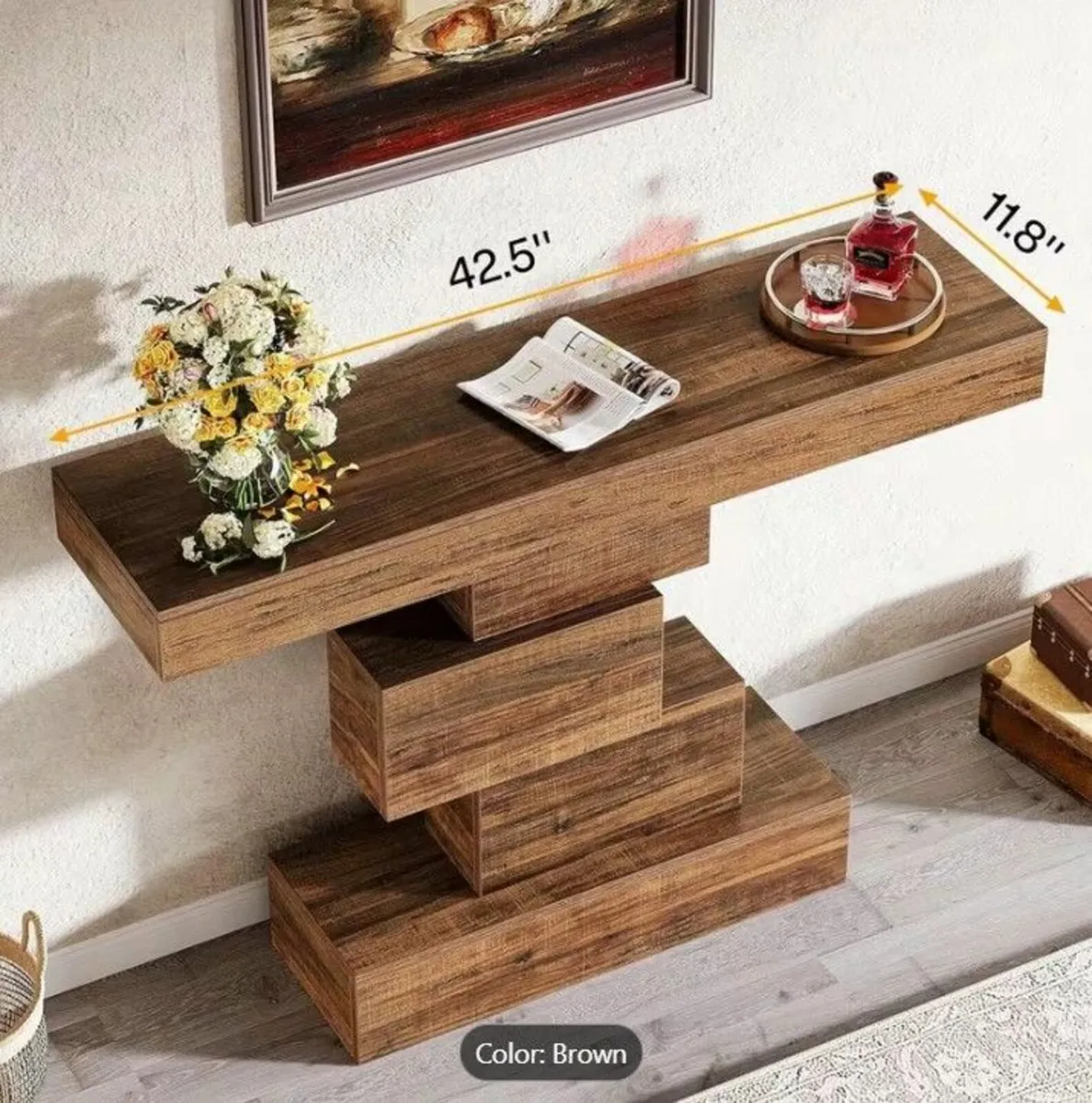 Farmhouse Console Table  Narrow  table - Image 2