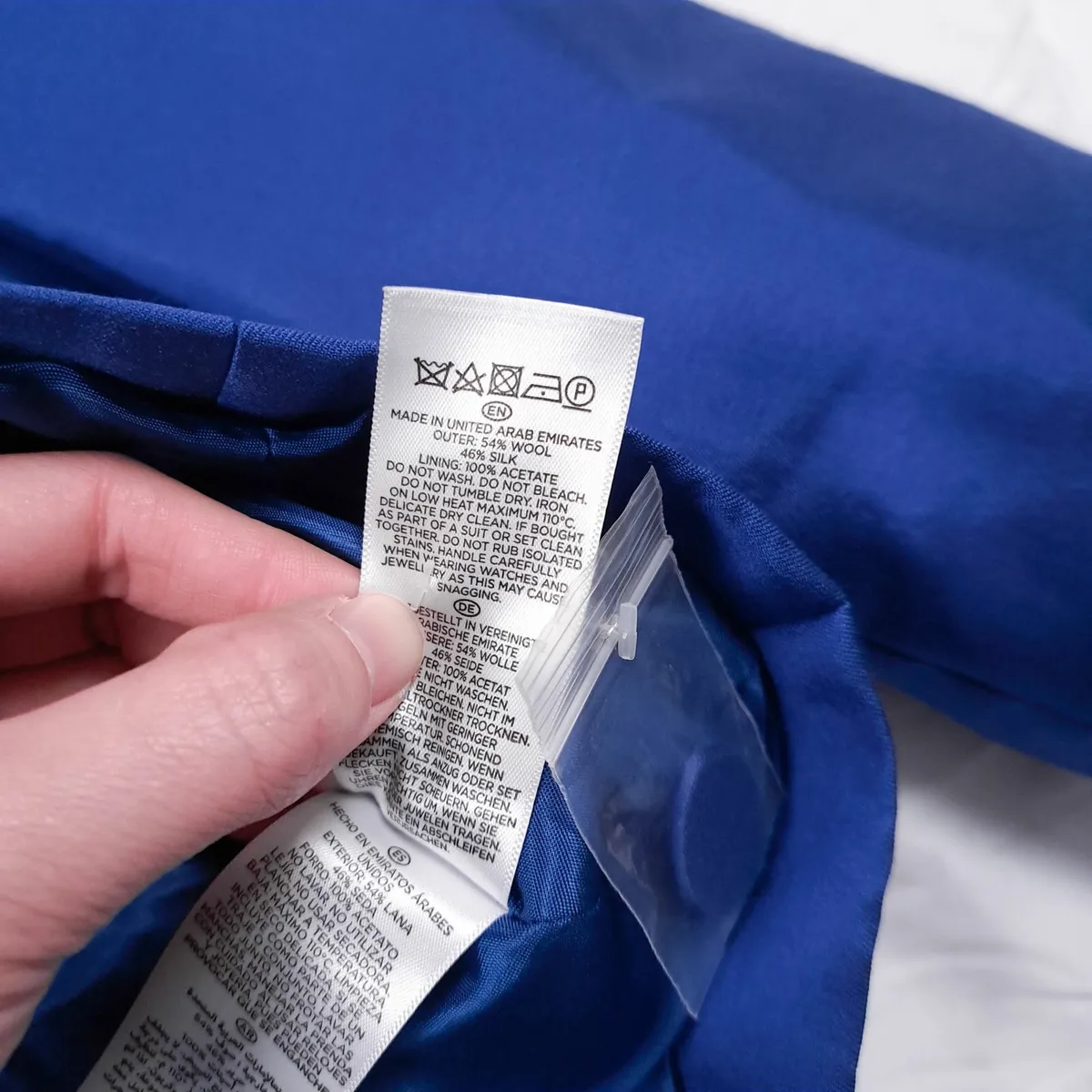 Hobbs Blue Jacket Blazer Silk Wool 16UK/44EU - Image 3