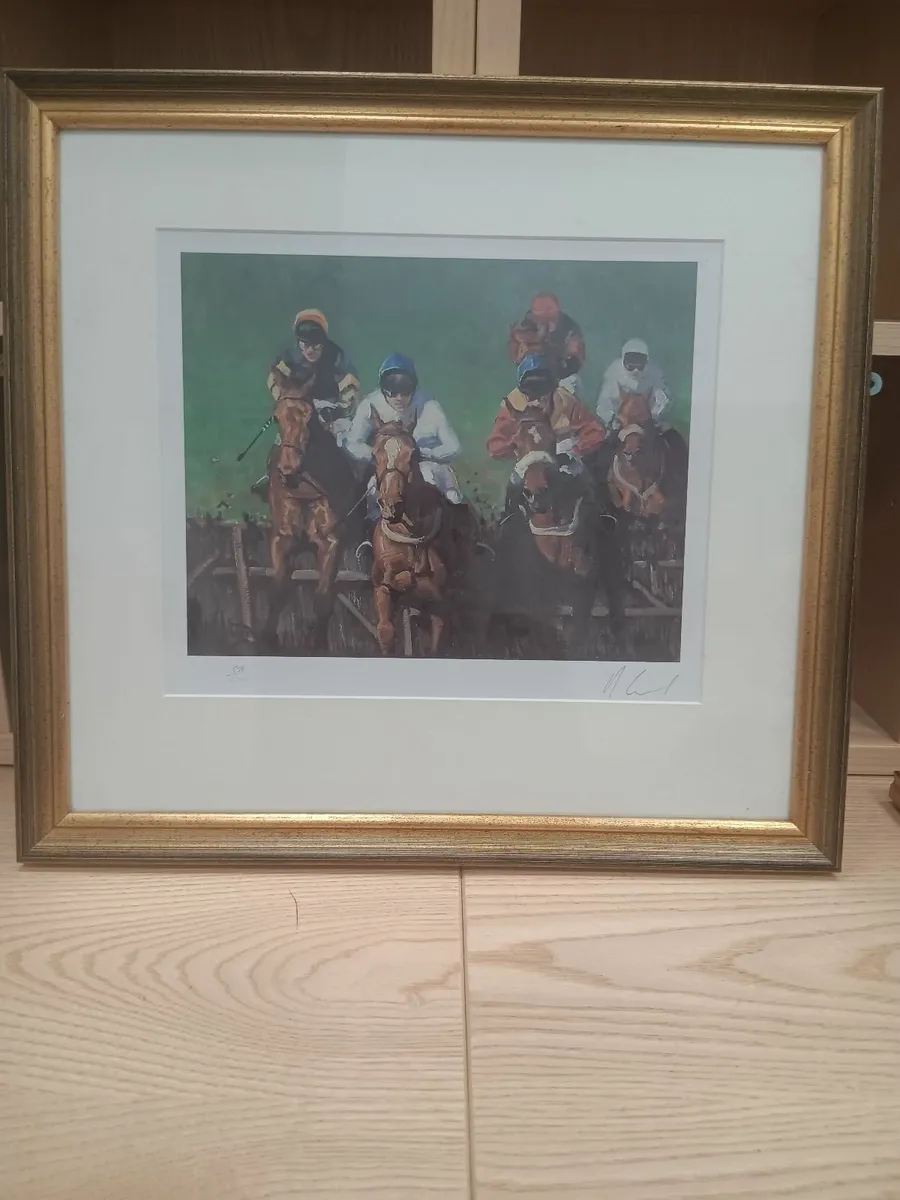 Horse racing print