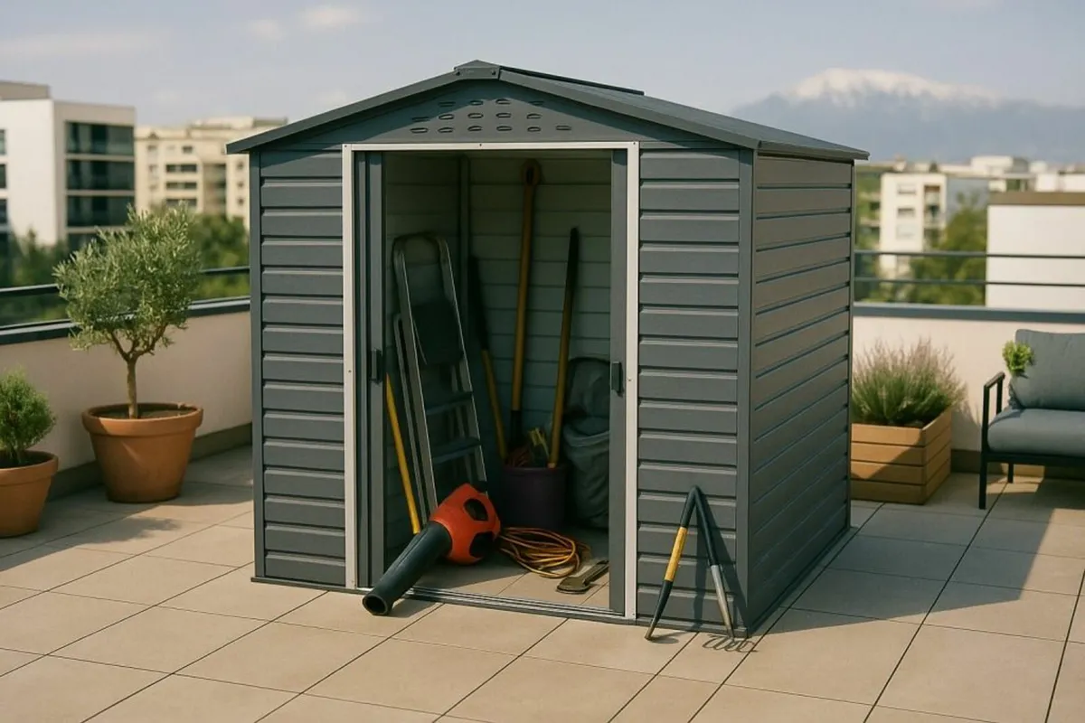 Alpine 8×6 Grey Steel Shed 🏡  Black Friday Sale! - Image 1