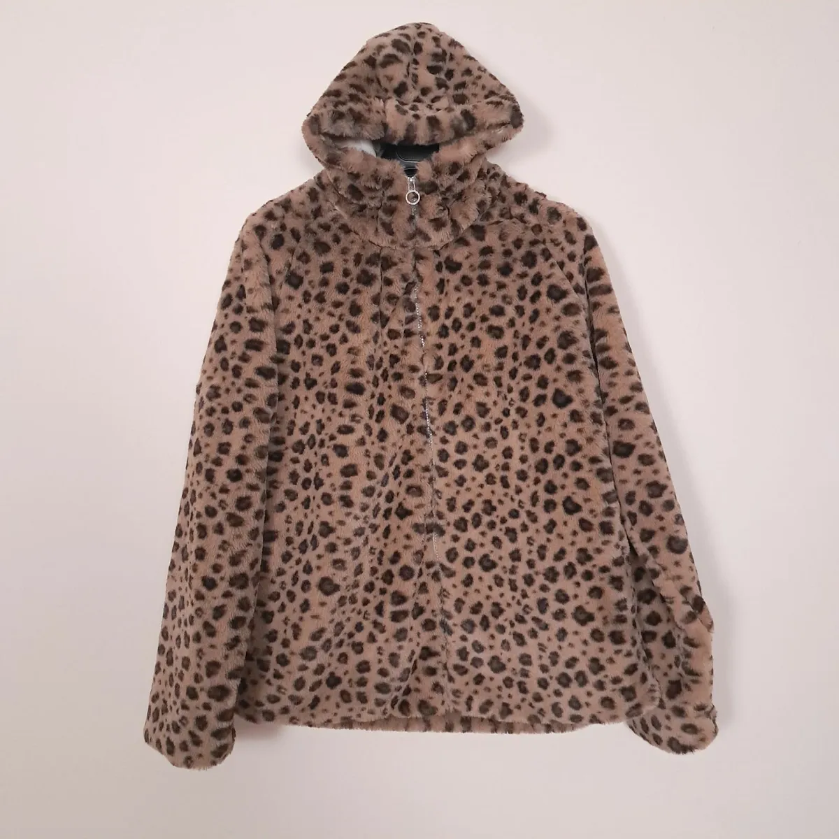 Regatta Brown Leopard Faux Fur Hooded Jacket 12UK - Image 4