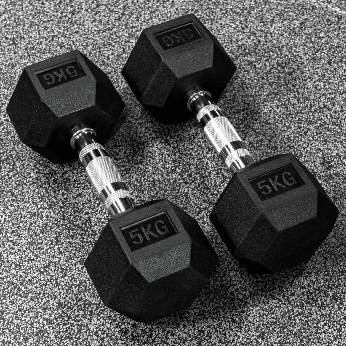 Hex Rubber Dumbbells 2.5kg - 40kg - Image 2