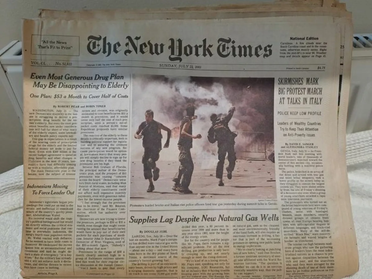 The New York Times 22 July 2001 - Image 1