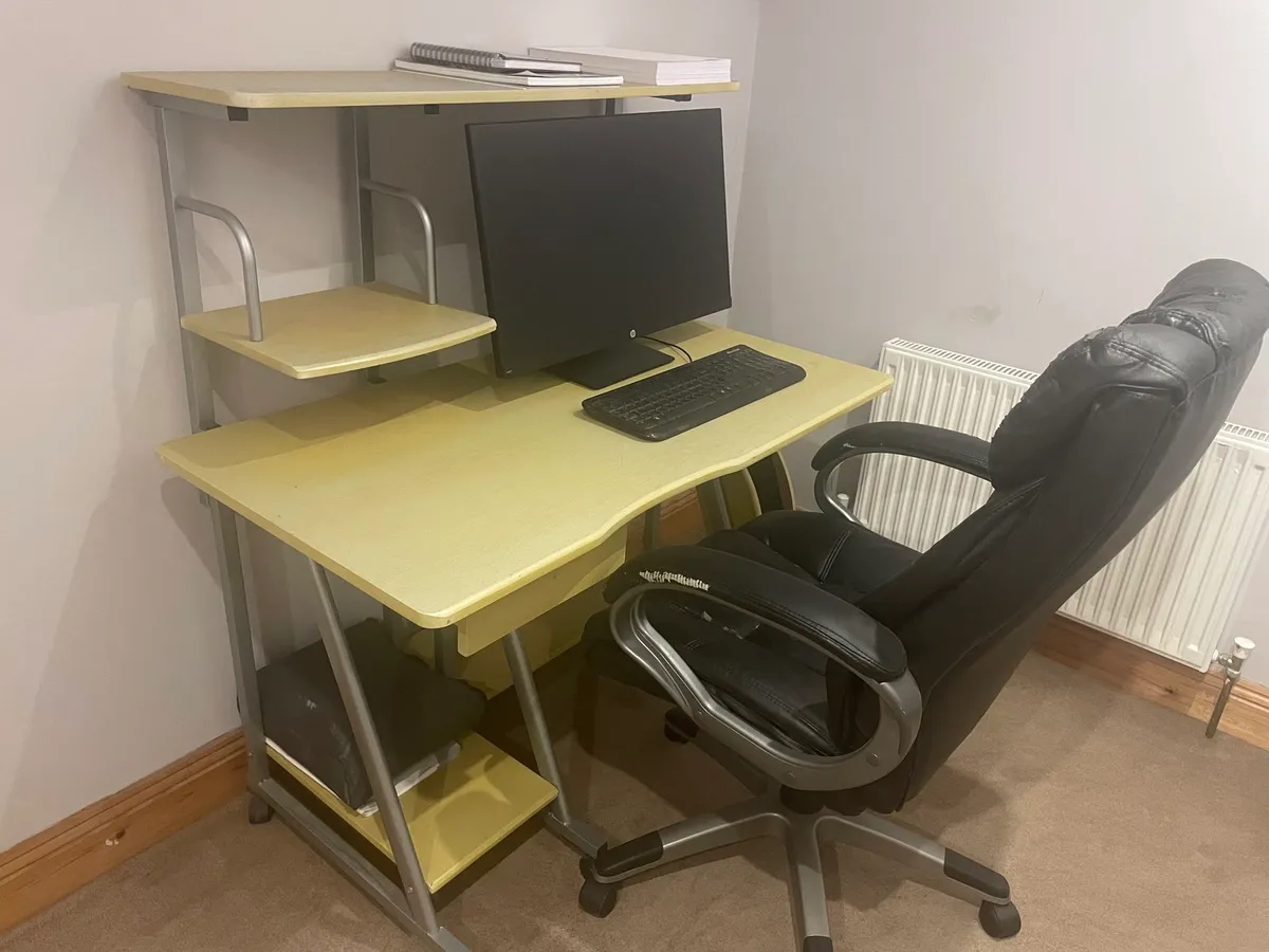 FREE. Office Desk, TV stands, lamp stand, lamps - Image 1