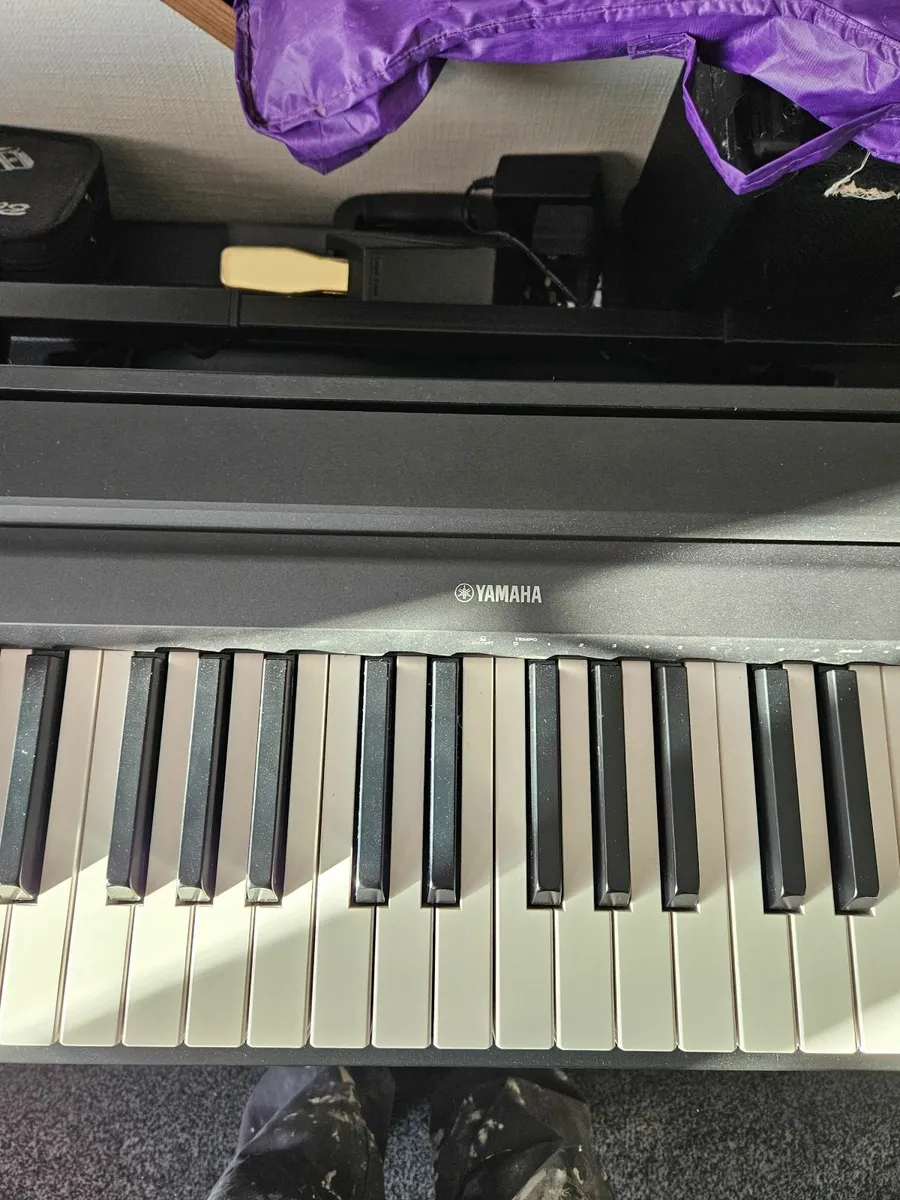 Yamaha P-45 B with Sustain pedal, stand and seat - Image 2