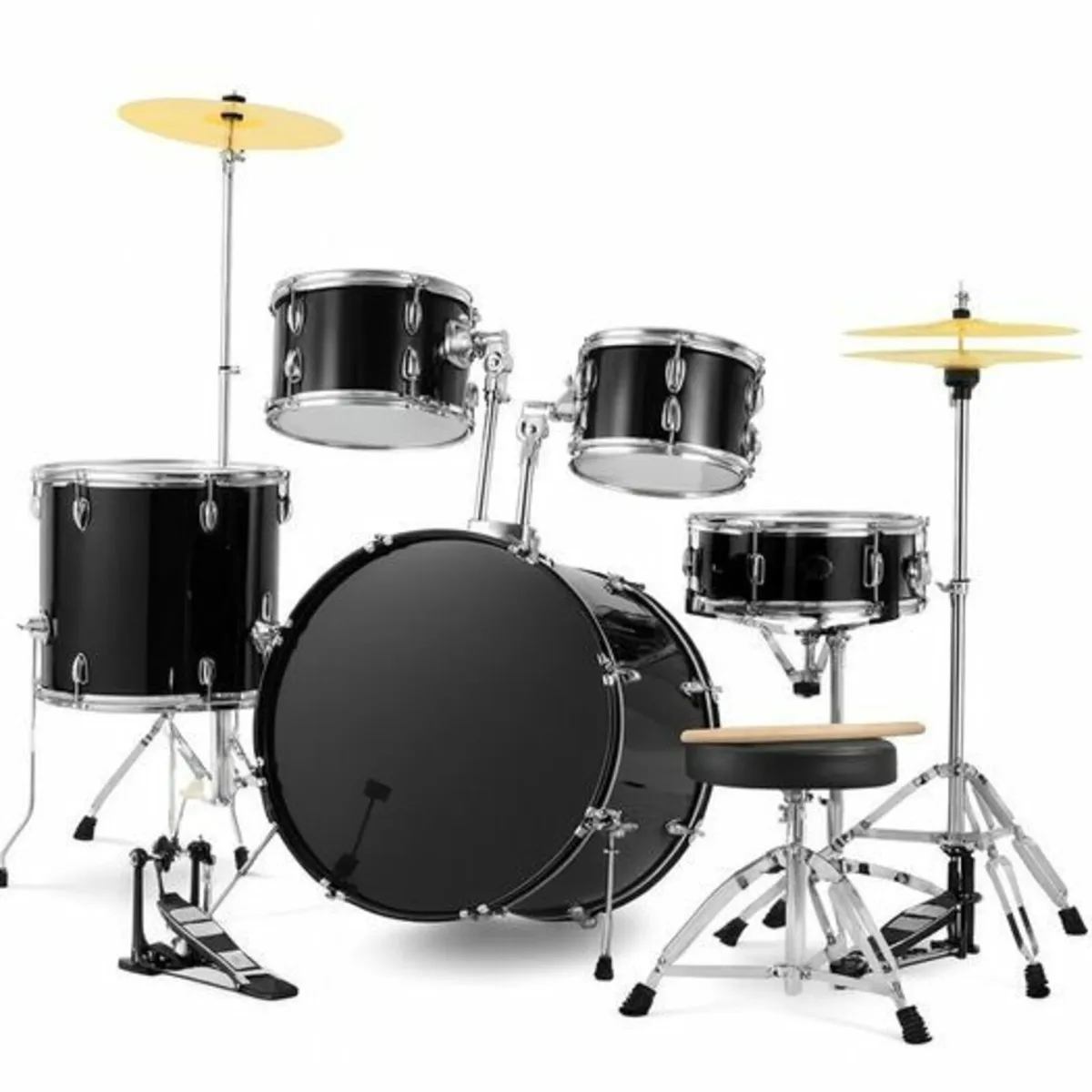 Adult Drum Set, 5-Piece Professiona - Image 1