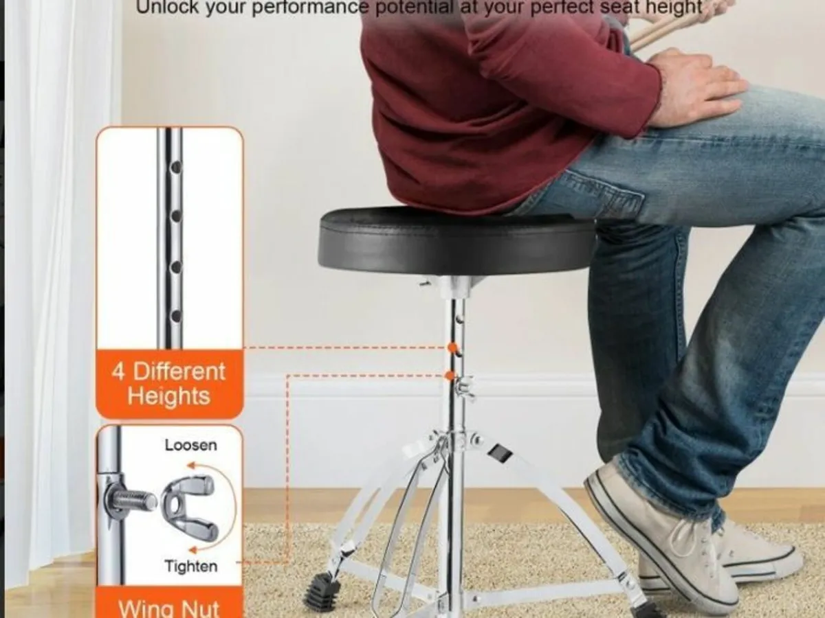 Adult Drum Set, 5-Piece Professiona - Image 3