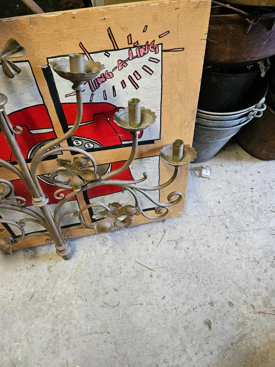 Vintage Antique Brass Candle Holder - Image 2