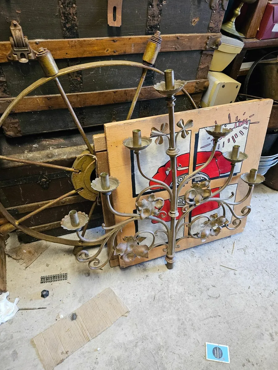 Vintage Antique Brass Candle Holder - Image 1