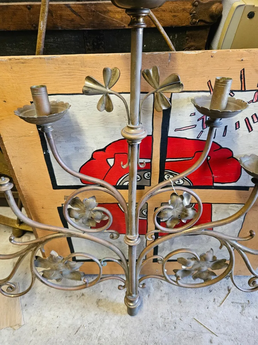 Vintage Antique Brass Candle Holder - Image 1