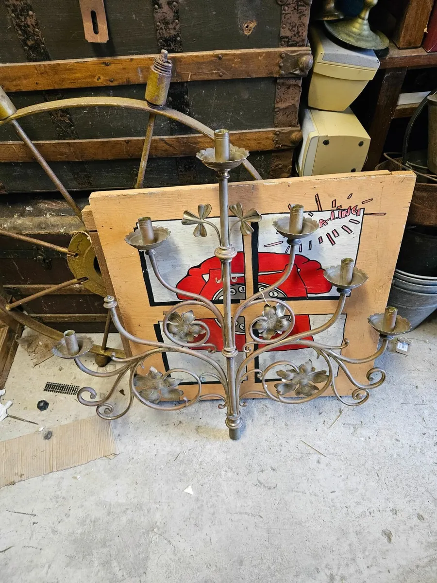 Vintage Antique Brass Candle Holder - Image 2