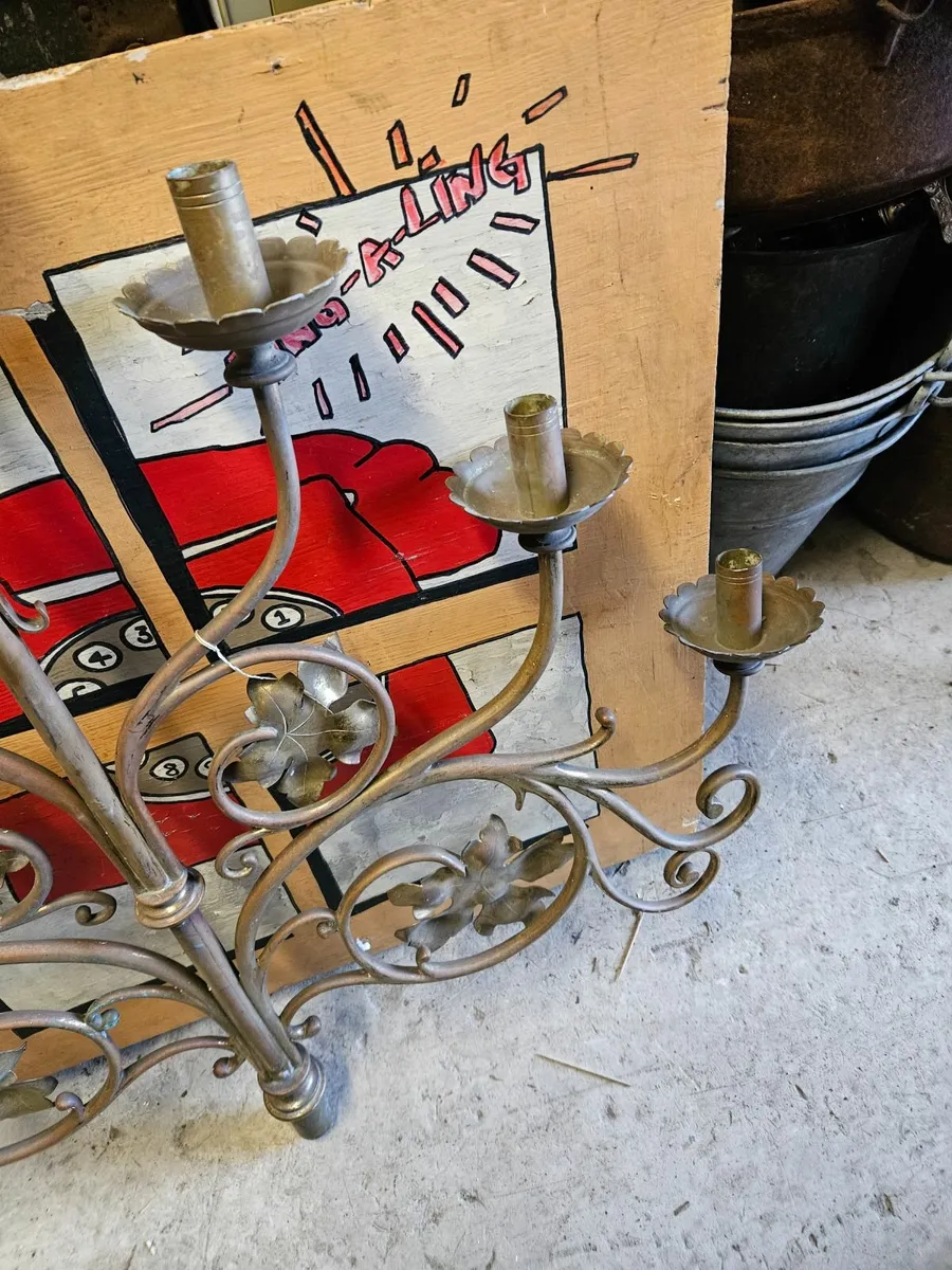 Vintage Antique Brass Candle Holder - Image 3