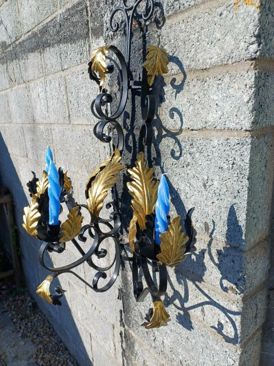 1970s Wrought Iron Candle Holder - Image 3