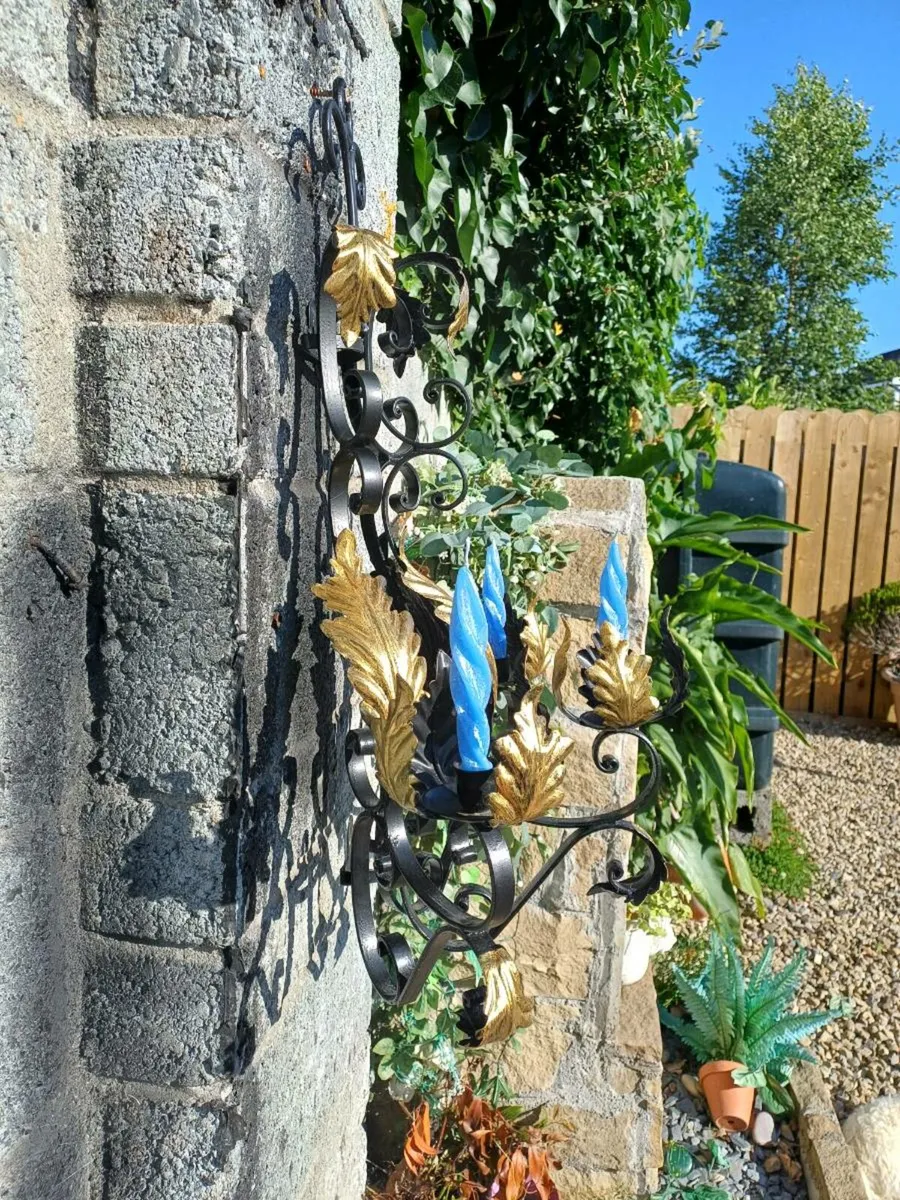 1970s Wrought Iron Candle Holder - Image 4