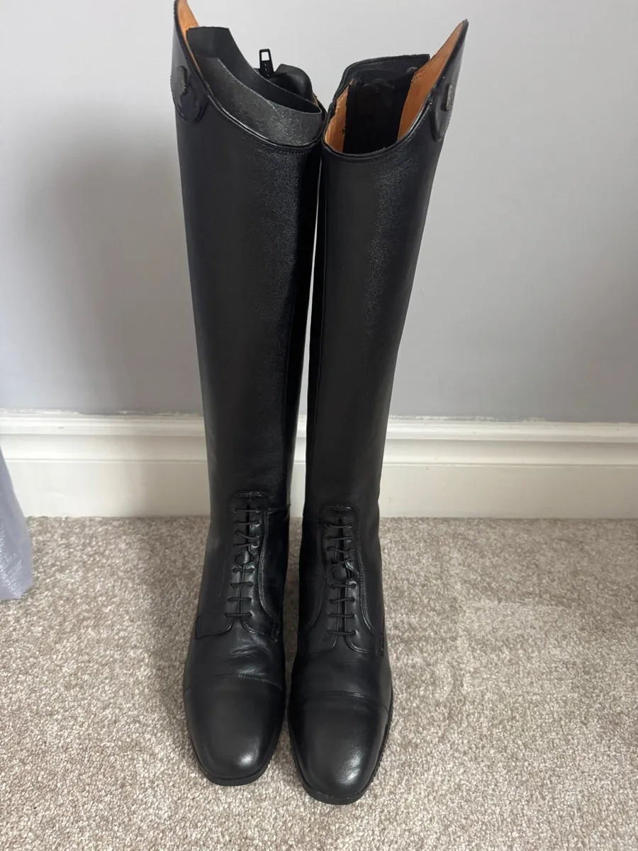 Leather riding boots Medici field - Image 3