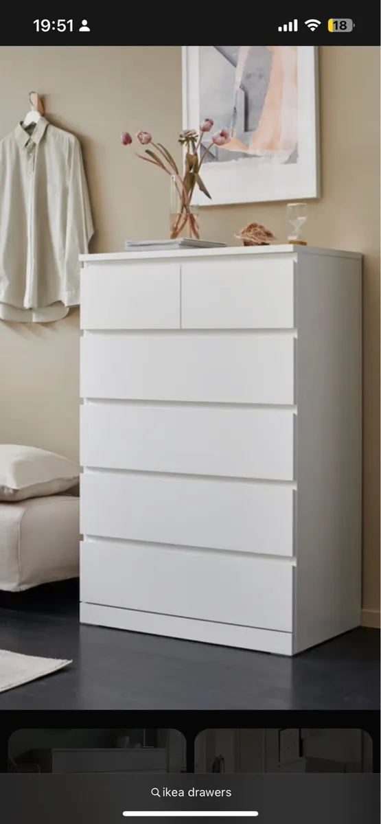 White IKEA drawer - Image 1