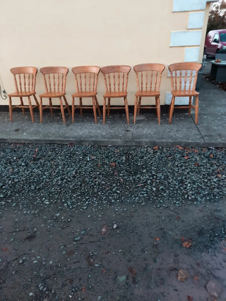 Antique kitchen chairs - Image 3