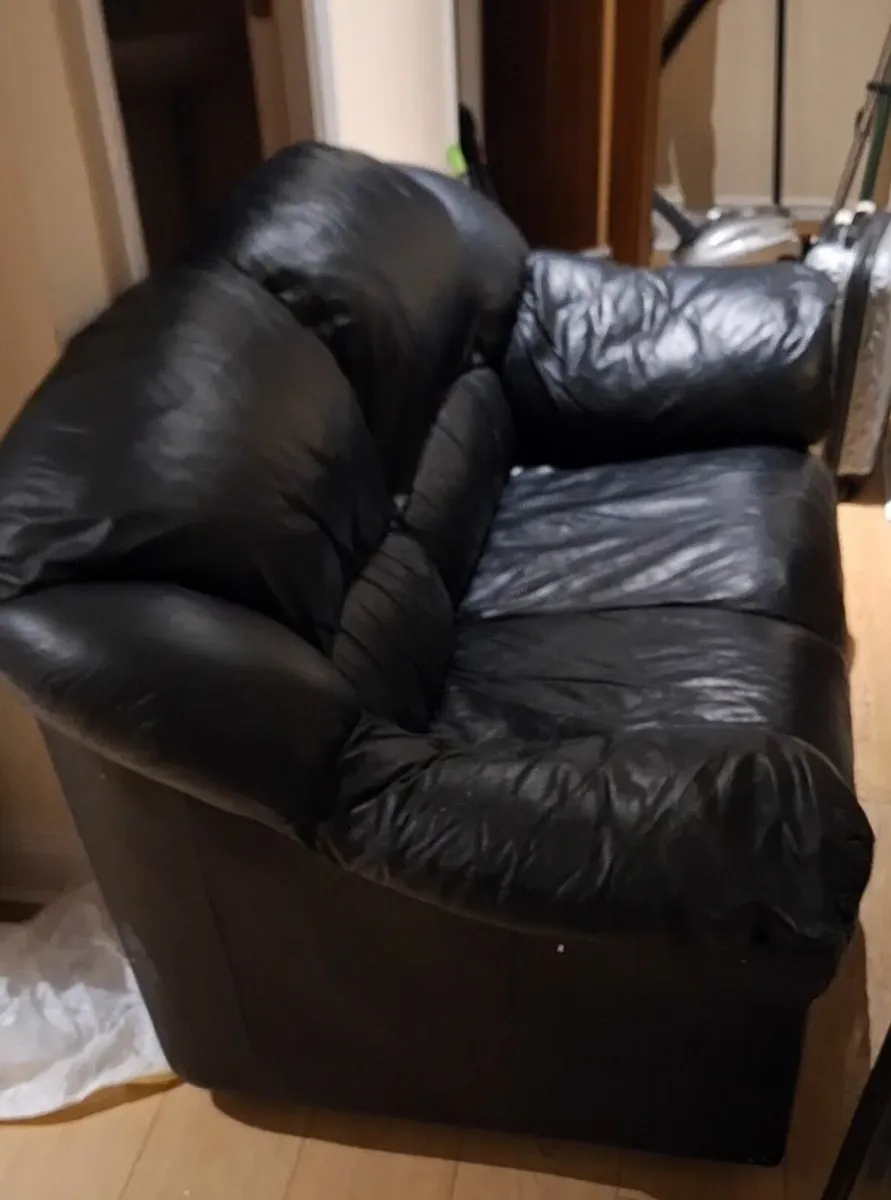 Free 2-seater leather Sofa - Image 1