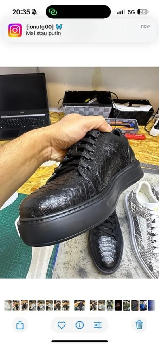 Python leather slippers - Image 1