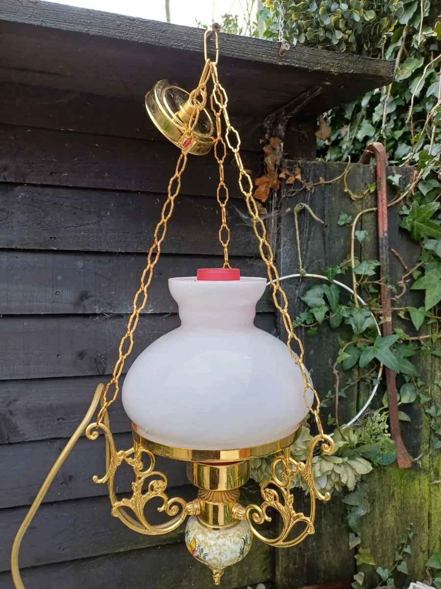 Vintage Brass Chandelier - Image 2