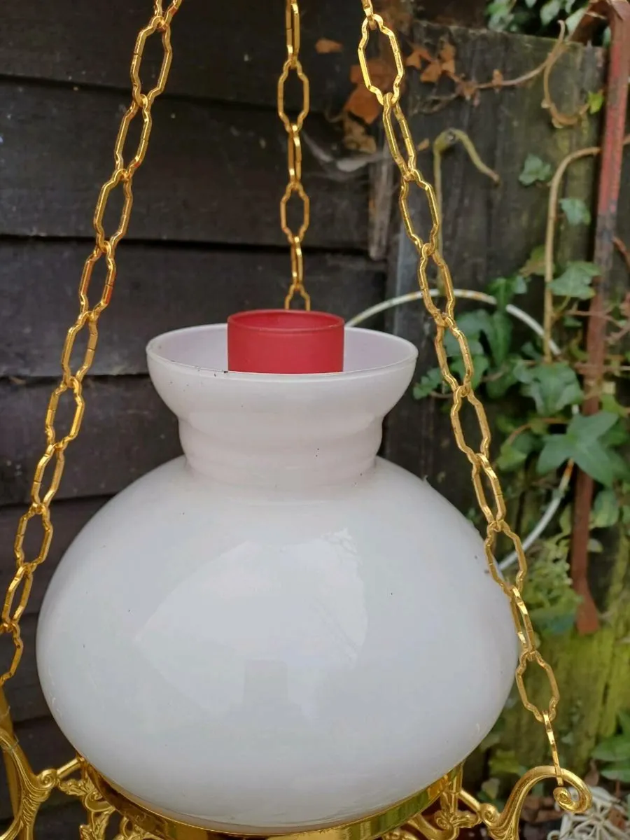 Vintage Brass Chandelier - Image 4