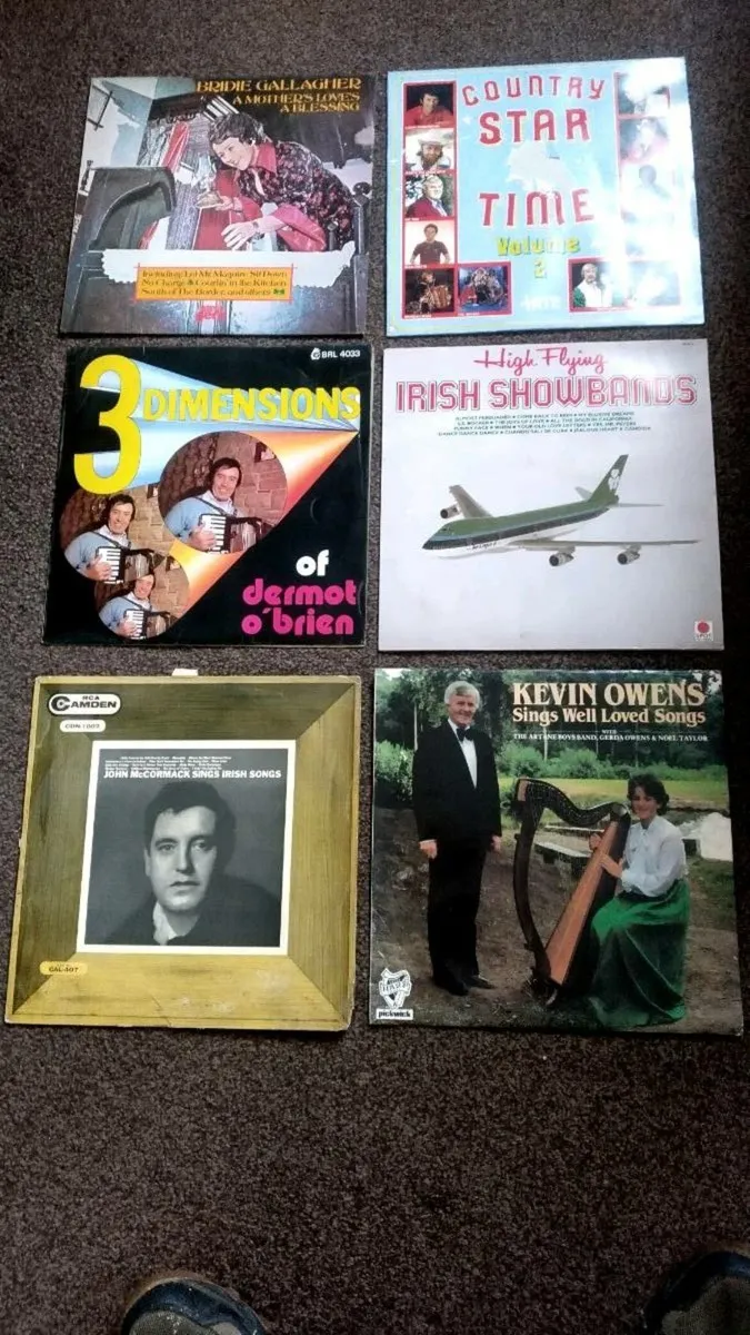 10. Vintage Irish vinyl LP's - Image 1