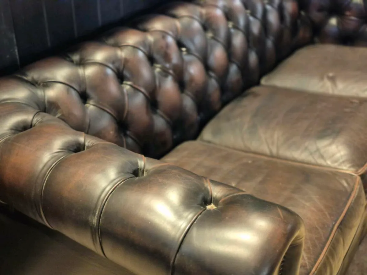 Vintage 3 Seater Chesterfield - Image 3