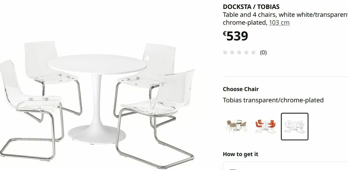 Round Table and 4 Chairs - Image 4