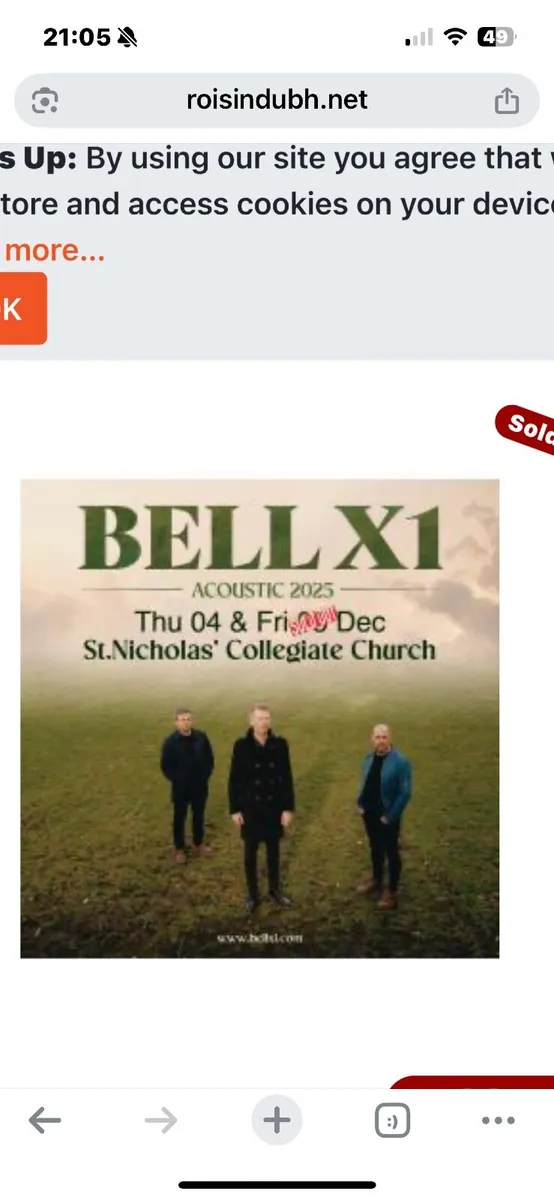 Bell X1 Galway Tickets December 4th