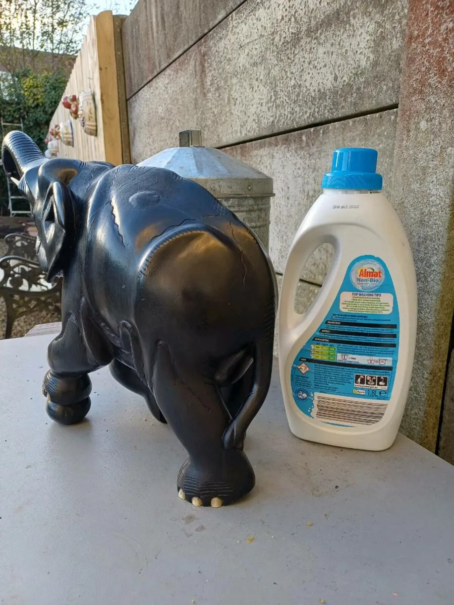 1940/50s Ebony Handcarved Elephant - Image 4