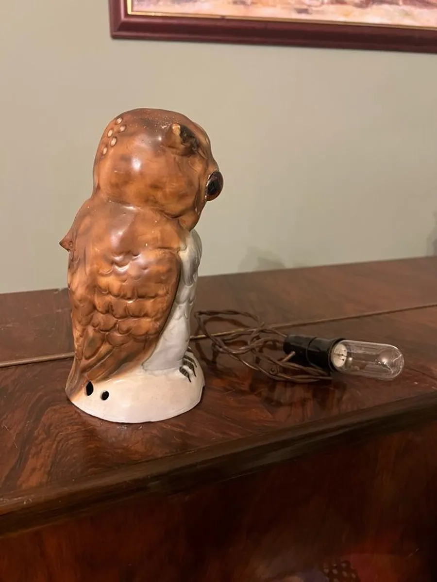 Antique Owl lamp - Image 2